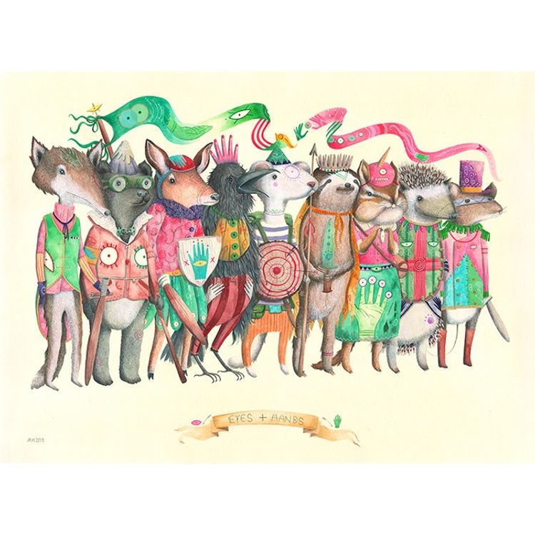 Eyes and Hands (Print) by Maryanna Hoggatt