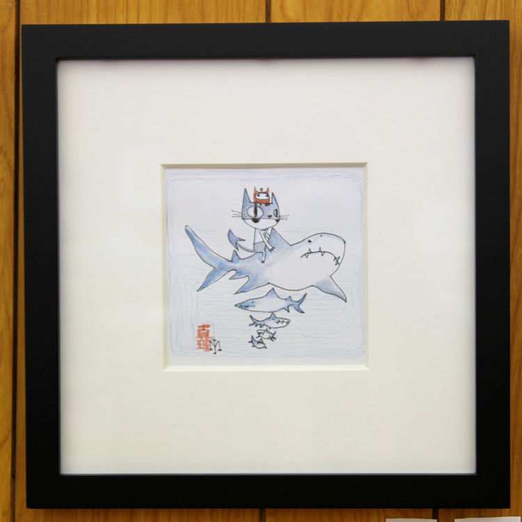 Untitled Shark Drawing by Mari Inukai