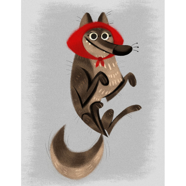 Little Red Riding Wolf print by Naomi Romero