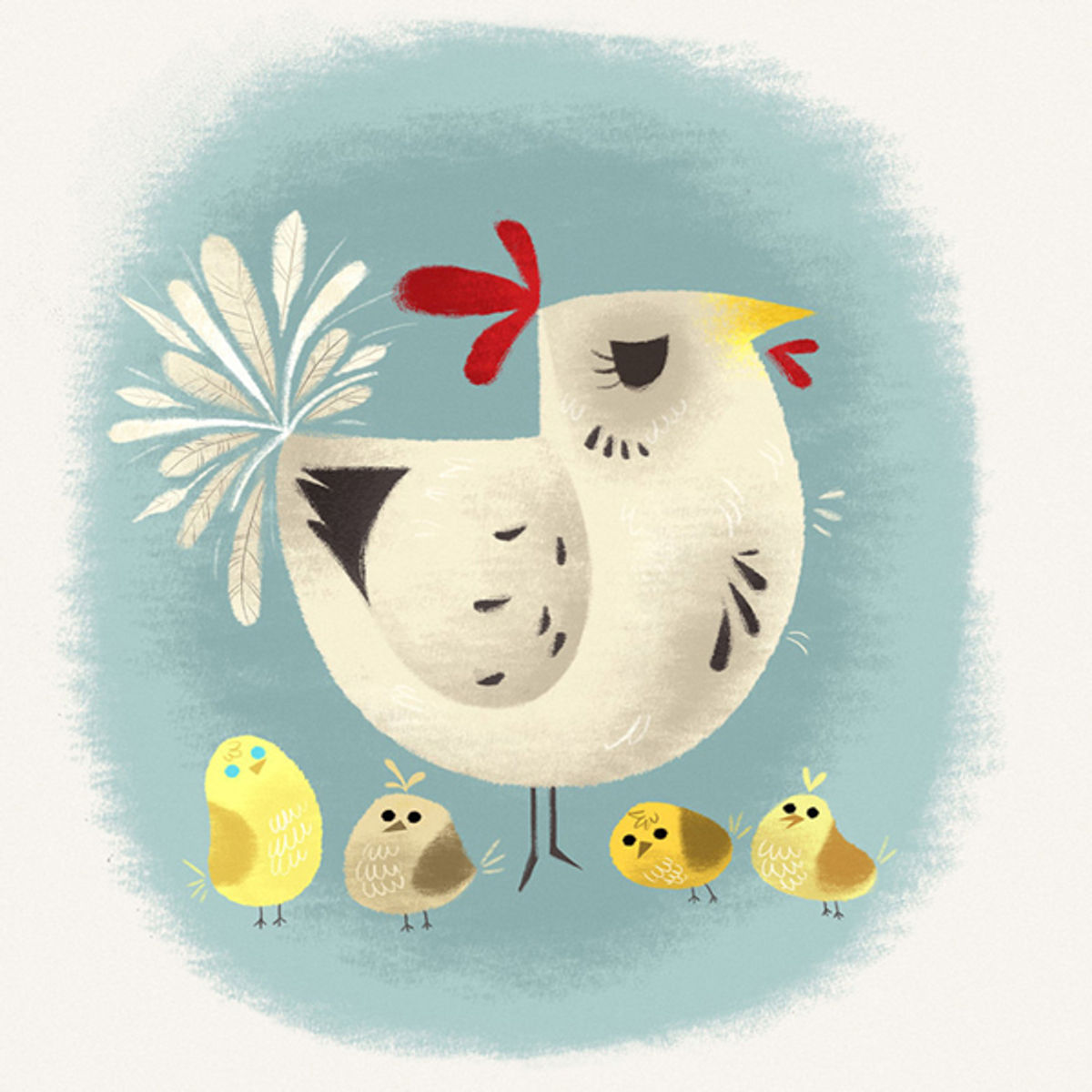 Chickens print