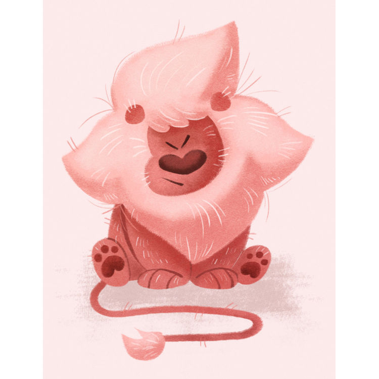 Lion print by Naomi Romero