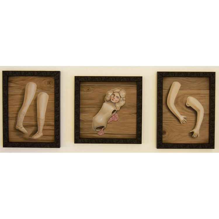 Dolls Parts (triptych) by Audrey Pongracz