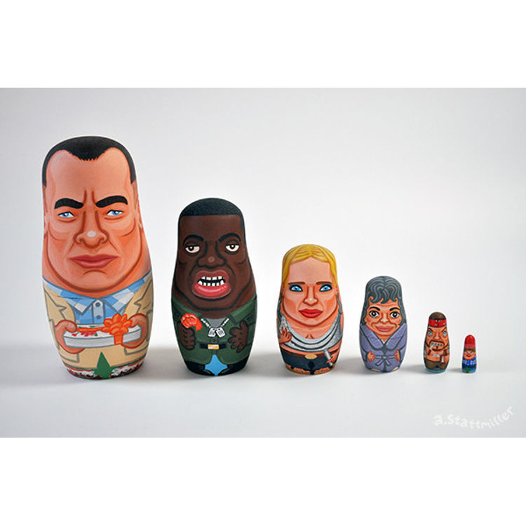Forrest Gump Nesting Dolls by Andy Stattmiller