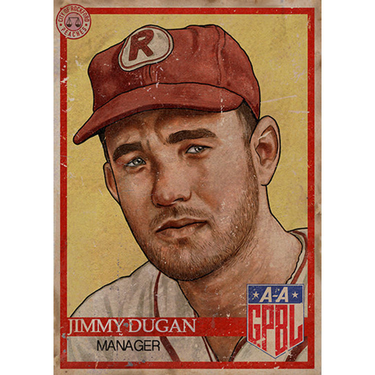 Jimmy Dugan Baseball Card - Print by Cuyler Smith