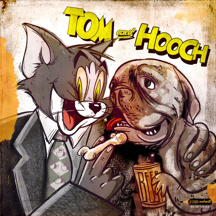 Tom & Hooch - Print by Norbert Rybarczyk