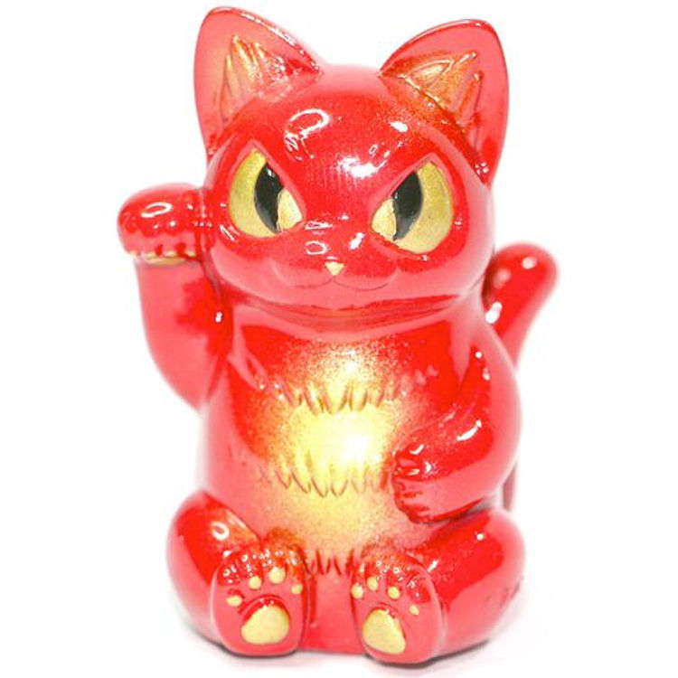 Unique Custom Red Gold Lucky Negora Kaiju Cat by Zukaty (Paulo Mendes)