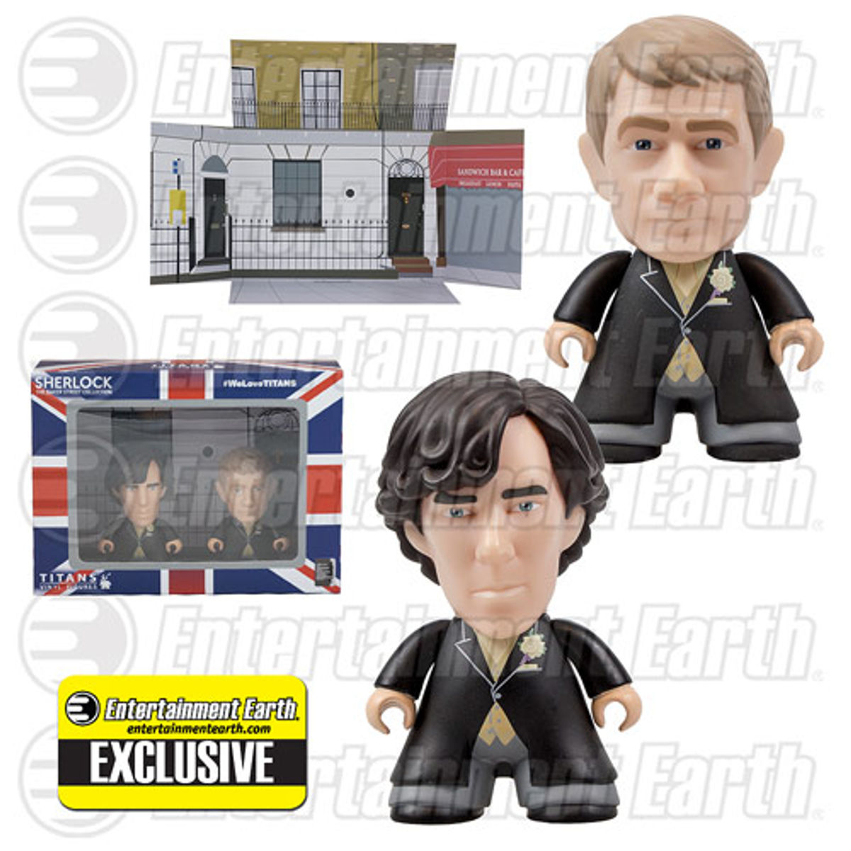 Sherlock Titans Sherlock and John Wedding Suit 3-Inch Vinyl Mini-Figure 2-Pack ( Entertainment Earth Exclusive )