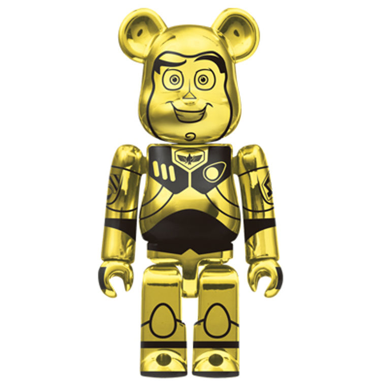 BE@RBRICK WOW!  Disney · PIXAR Summer Vacation 100% - Buzz Lightyear Gold Ver. ( WOW Award ) by Medicom