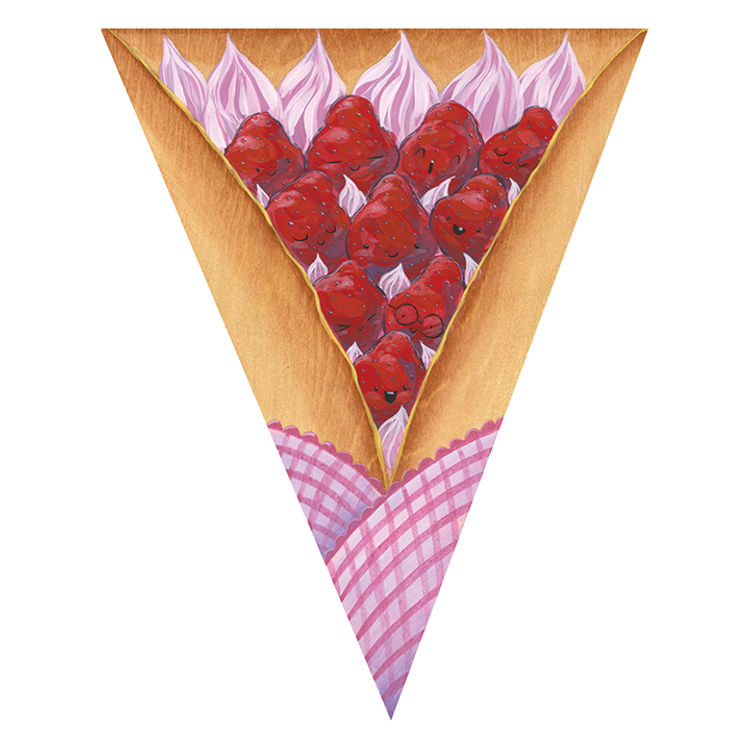 Strawberry Crepe Art Print by Martin Hsu