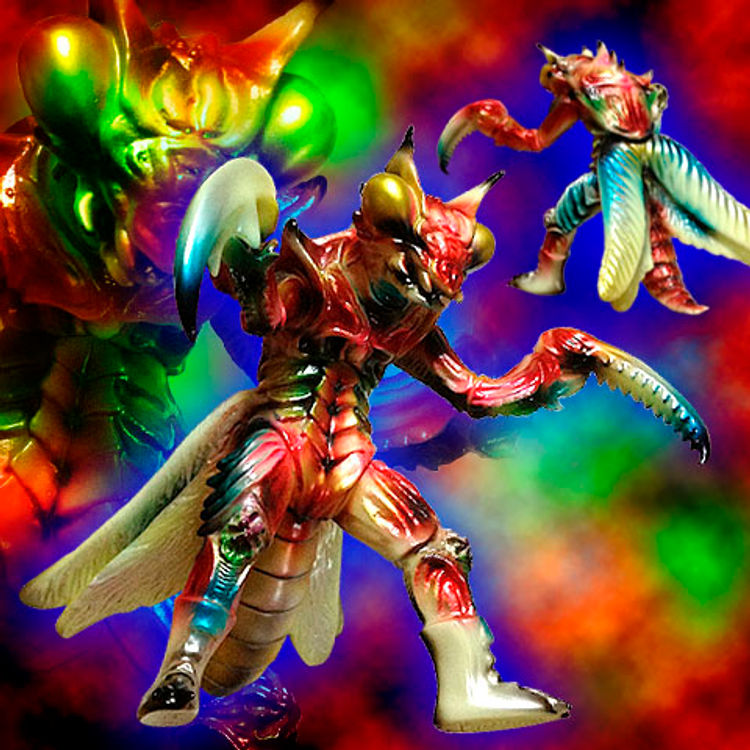 Kamakiri (Mantis) mantis human [phosphorescent BLObPUS colored version] by BLObPUS