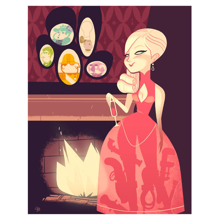 Miss Scarlet" Print by Glen Brogan