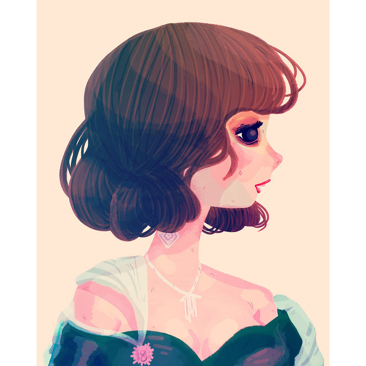 "Ladies of Clue: Scarlet" Print by Nan Lawson
