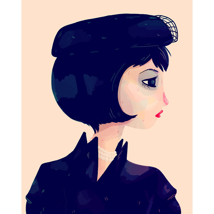 "Ladies of Clue: White" Print by Nan Lawson