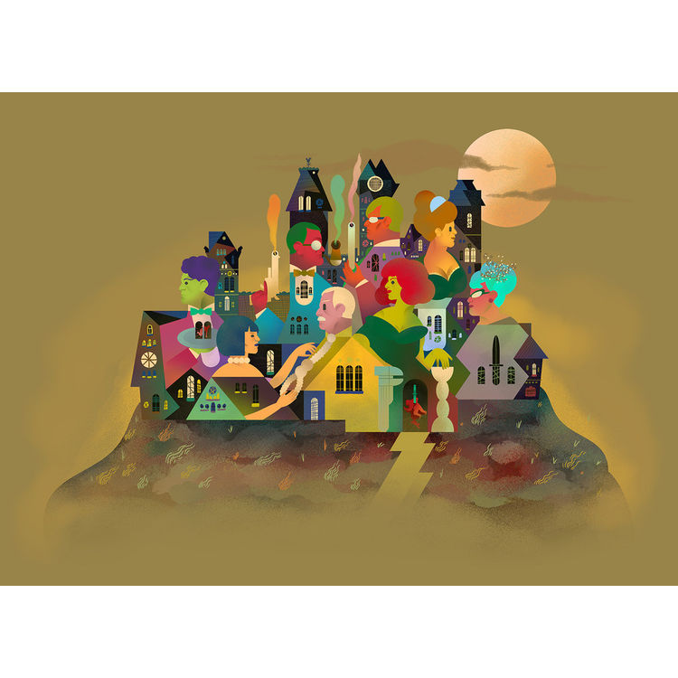 "Murderous Mischief at the Manor" Print by Scott Balmer