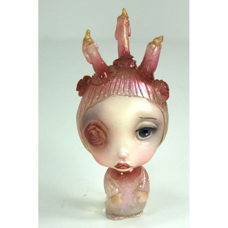 Pink Candle Girl by Michele Lynch