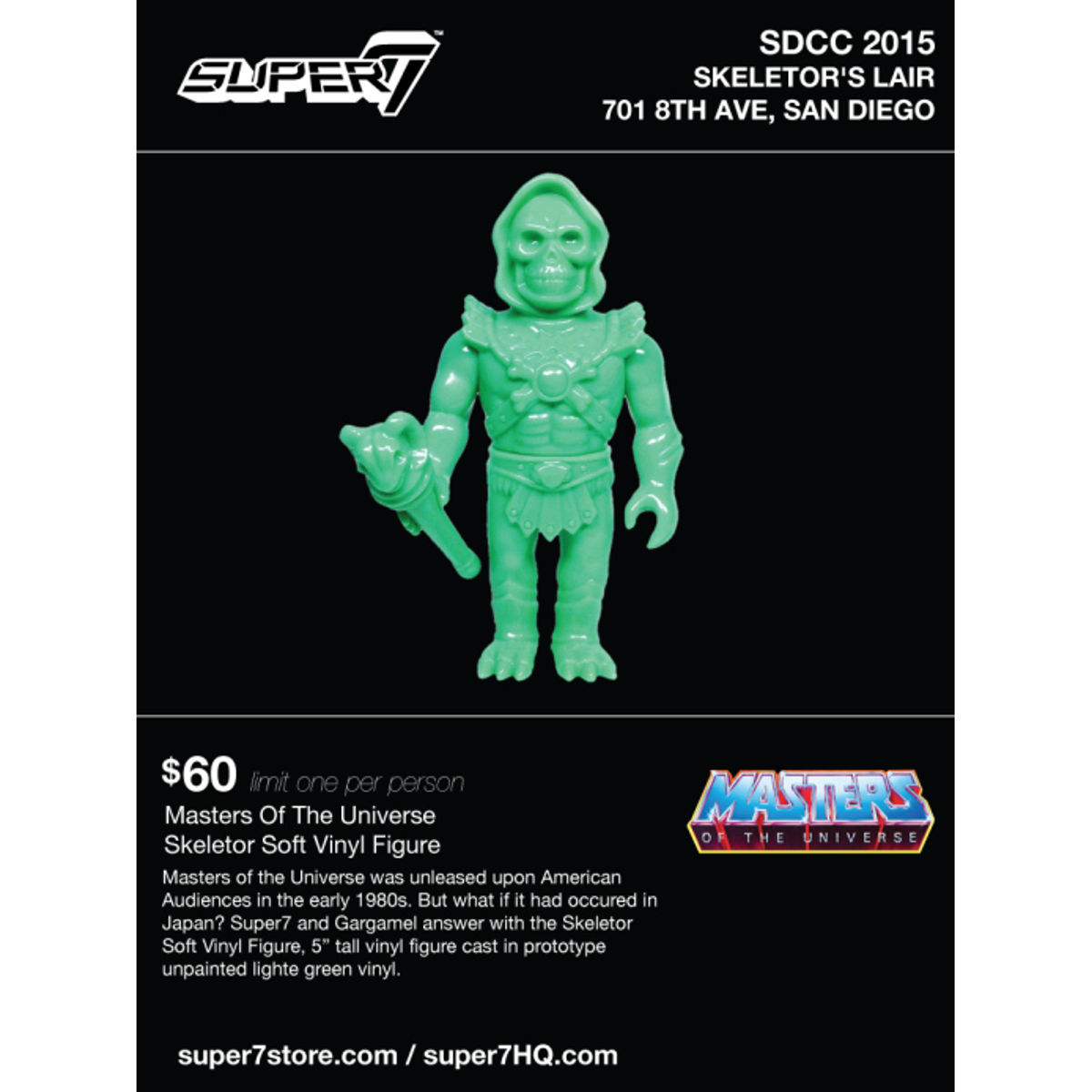 Masters of the Universe - Skeletor ( prototype unpainted light green )