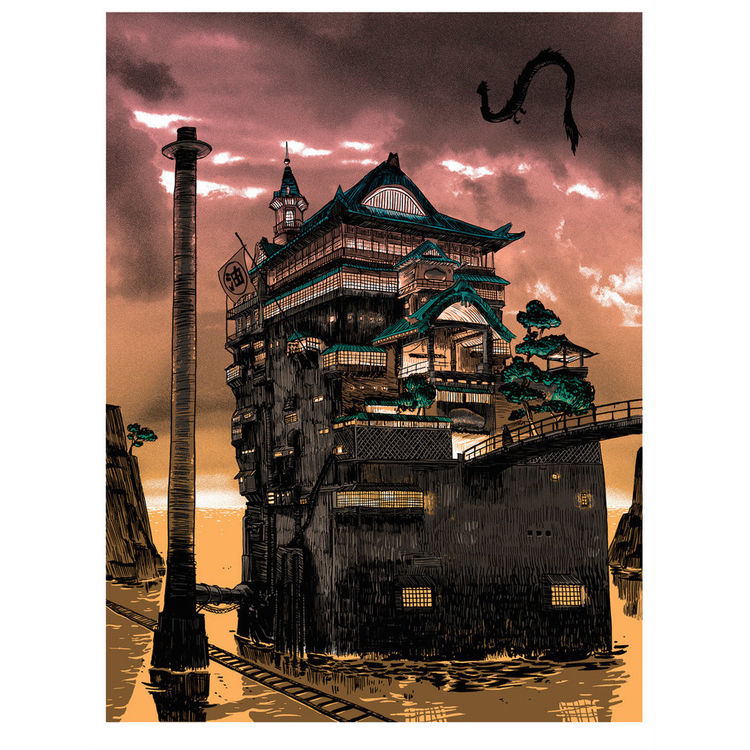 Bath House (Spirited Away) by Tim Doyle