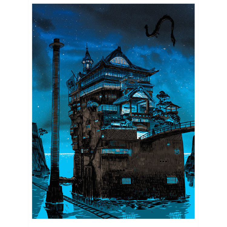 Bath House (Spirited Away) - GID Variant by Tim Doyle