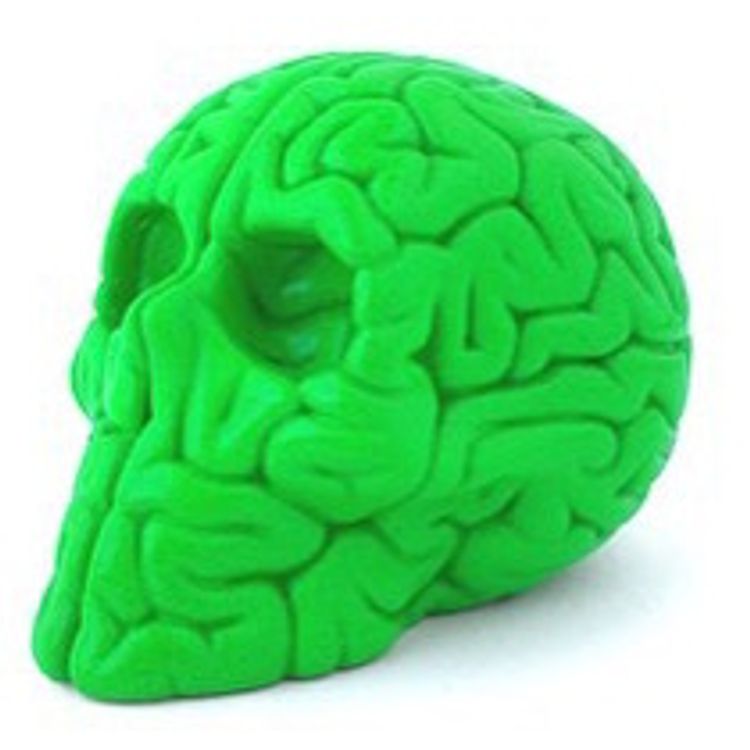Mini Skull Brain Green Edition by Emilio Garcia