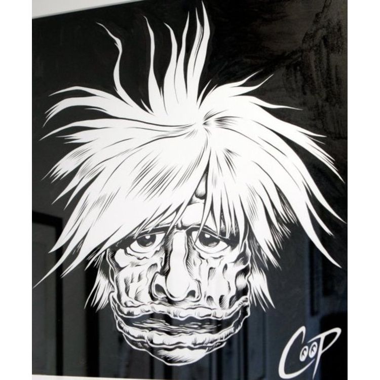 Warhol Caveman Self Portrait by COOP (Chris Cooper)