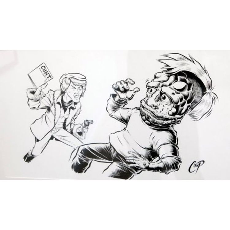 Warhol Caveman Vs. Valerie Solanis by COOP (Chris Cooper)
