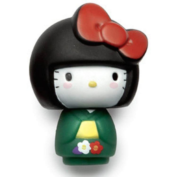 Hello Kitty kokeshi - green by Sanrio