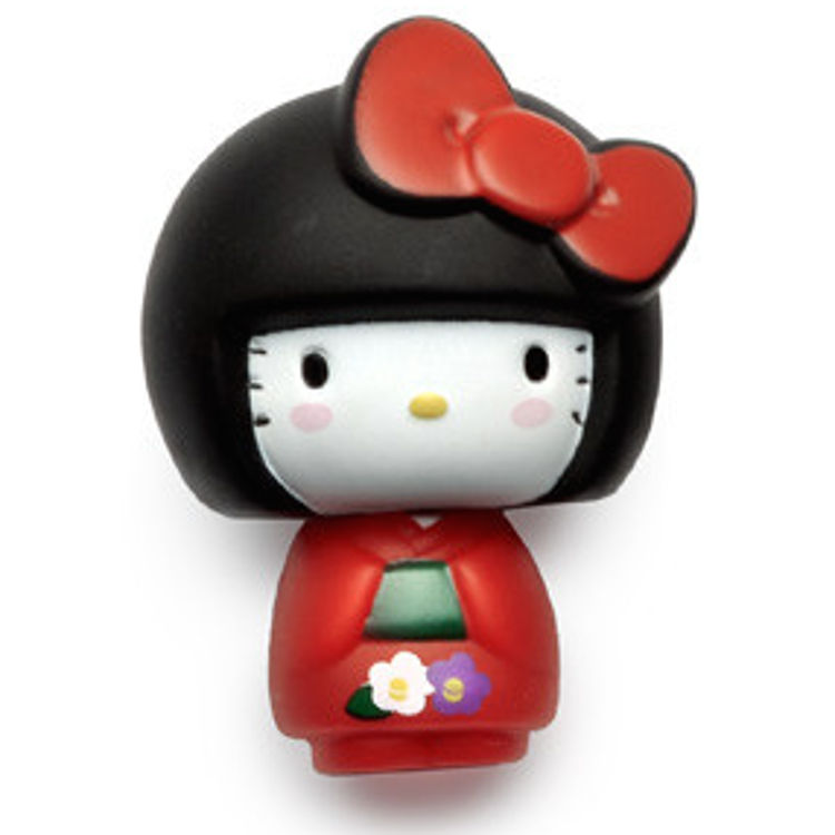 Hello Kitty kokeshi - red by Sanrio