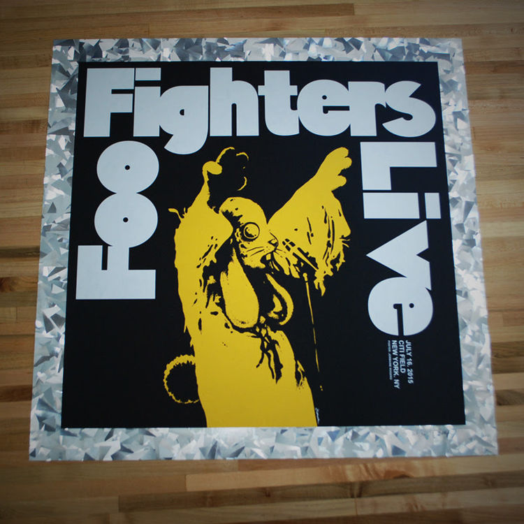 FOO FIGHTERS (NYC) SHATTERED FOIL Variant by Jermaine Rogers