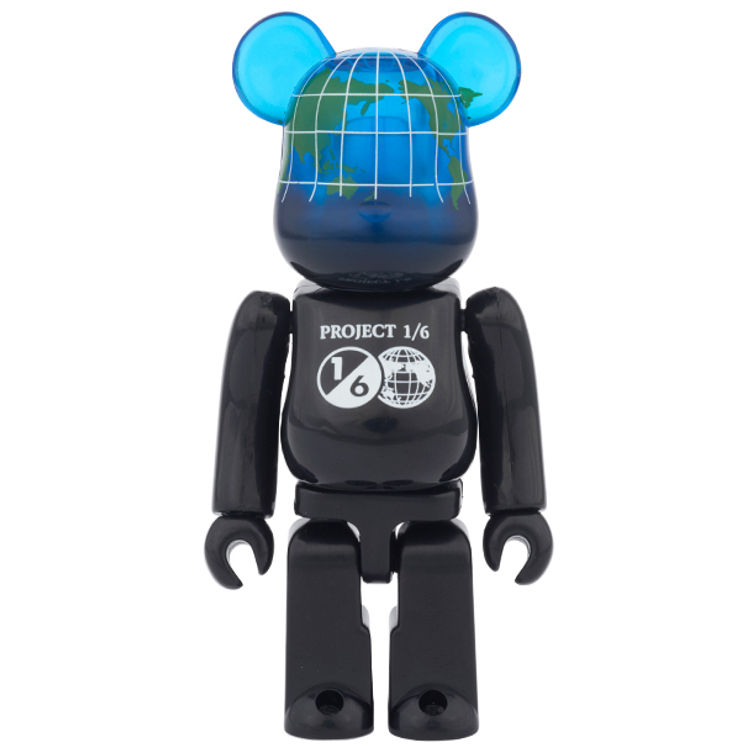 BE@RBRICK EARTH 100% COSMIC BLACK ( Project 1/6 Exclusive ) by Medicom