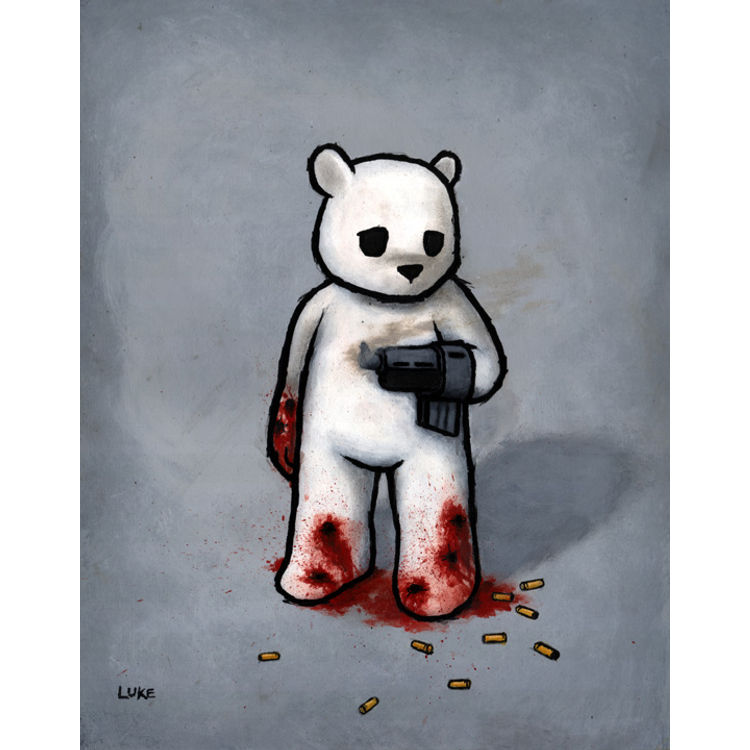 Bear with a Gun Hand...Bad Idea by Luke Chueh