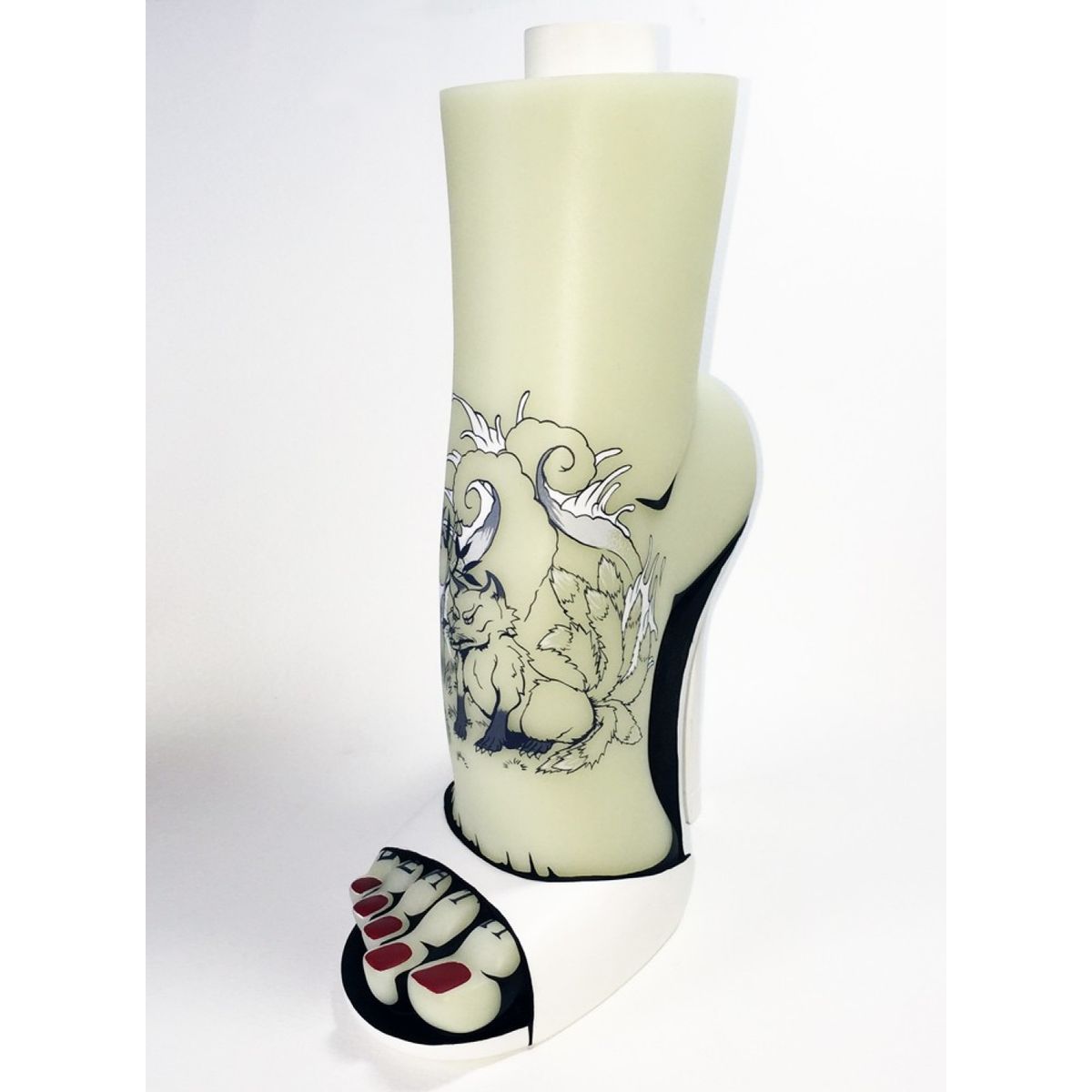 Kitsune Tattoo Foot GID