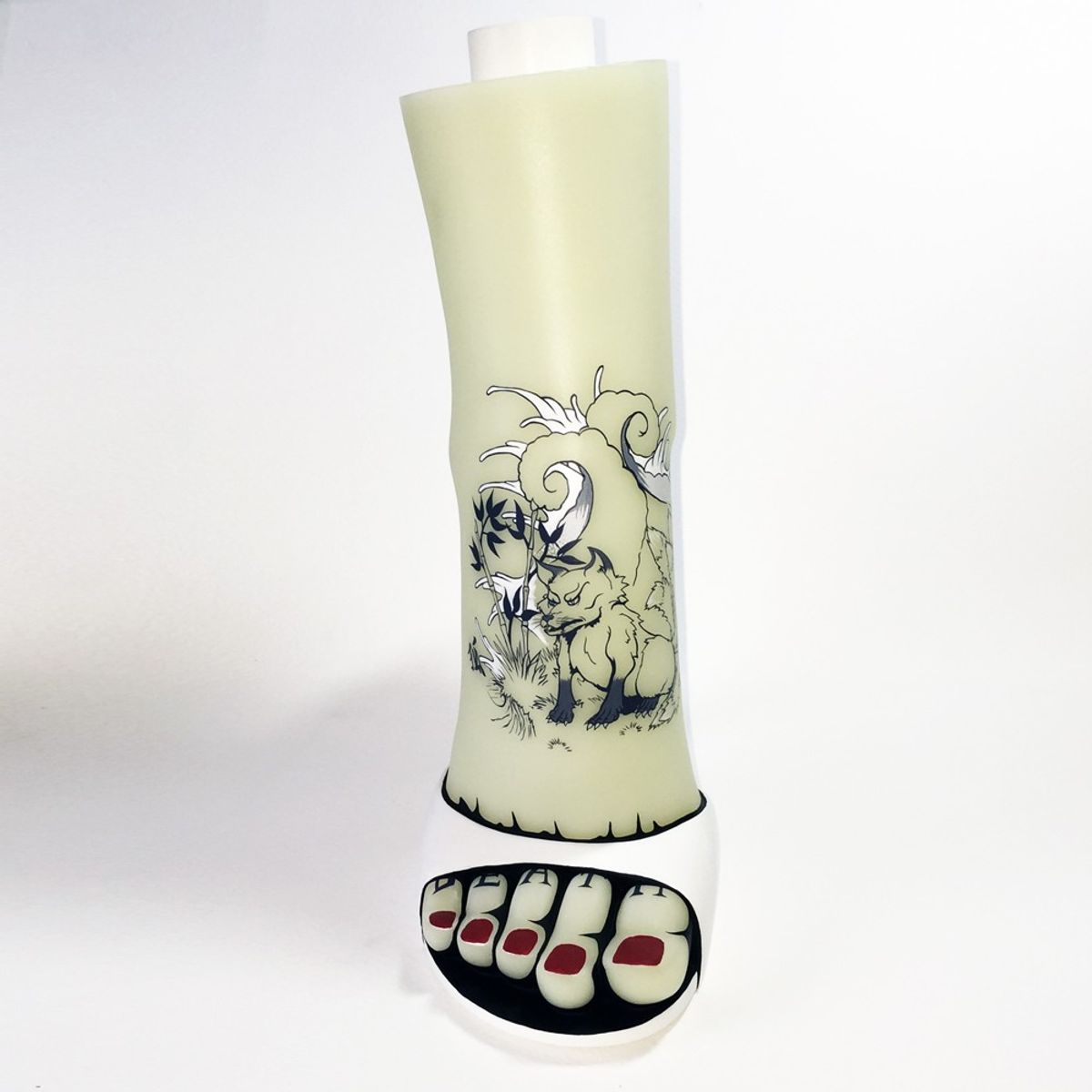 Kitsune Tattoo Foot GID