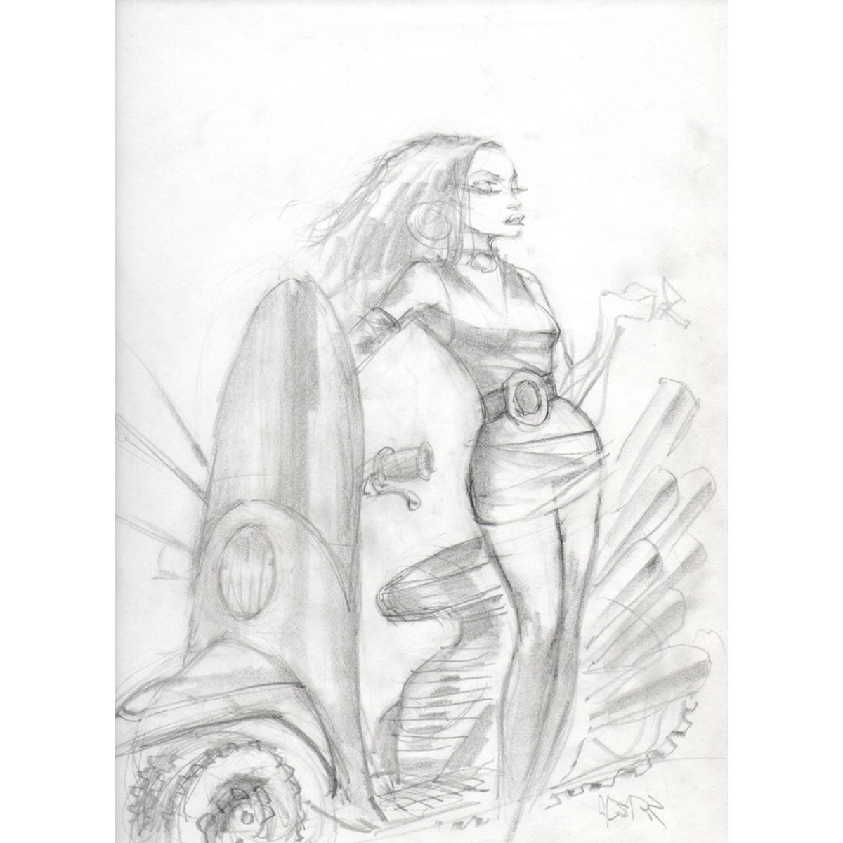 Mini Dress and Scooter Study