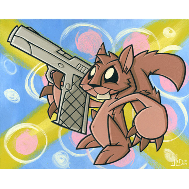 Squirrel - Gun by Joe Ledbetter