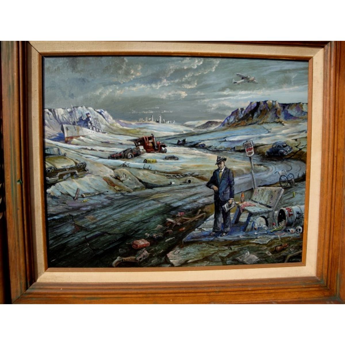 Morning Bus Stop. The wait Seems Like an Eternity.  The Litter of Civilization The Bus StopSurrounds