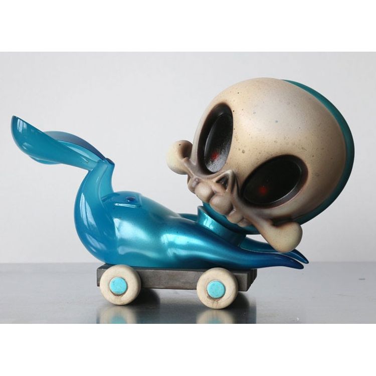 Blue Twilight Pull Cart Skelve by Brandt Peters