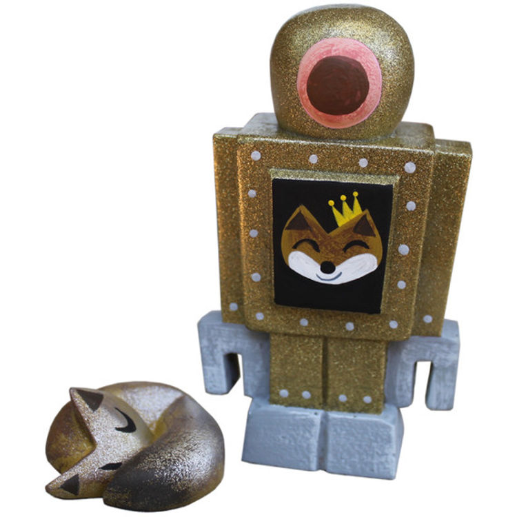 Robot and Fox resin set - Midas Version by Michelle Valigura