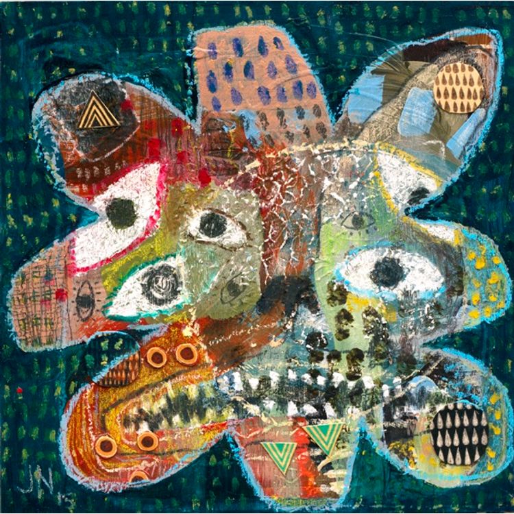 pollinate the skies with primary colored eyes by Jesse Narens