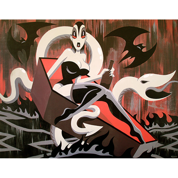 Morticia and The Tar Serpent by Brian Holderman