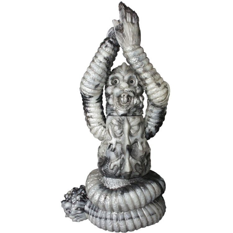 GUZO TABOO KAIJU - IDOL MONSTER TABOO (1 PHASE) ( marbled silver and grey ) ( MEDICOM TOY EXCLUSIVE ) by Leo Sofvi Bouya