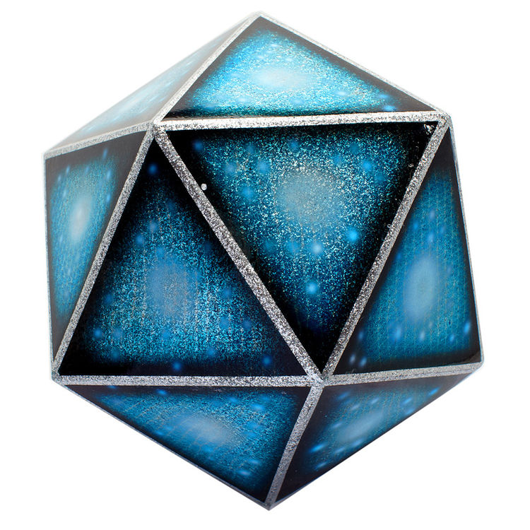 20 Sided XL Gaming Dice Blue by 'Dirty' Donny Gillies