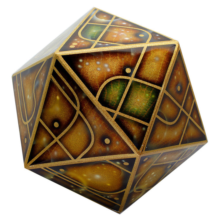 20 Sided XL Gaming Dice Gold by 'Dirty' Donny Gillies