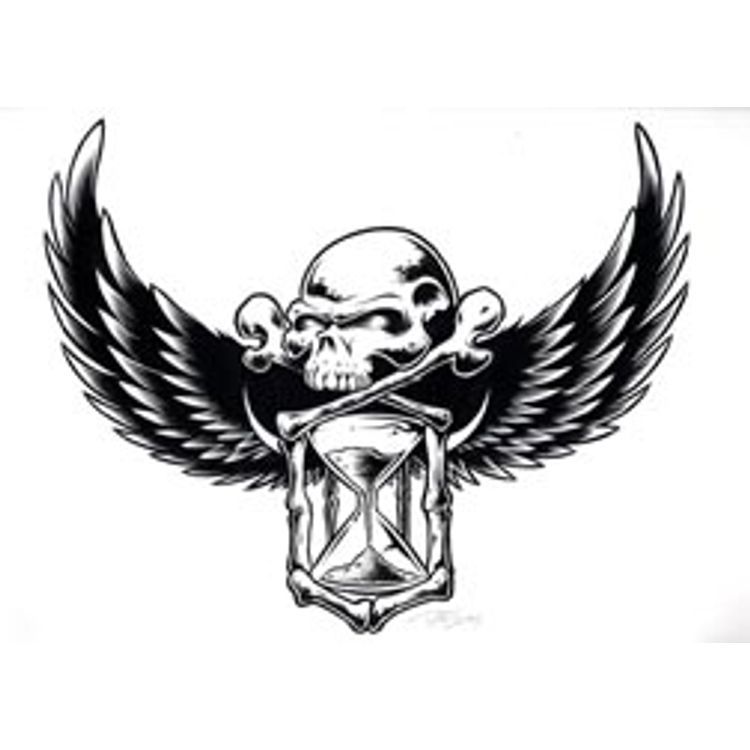 Skull Hourglass by 'Dirty' Donny Gillies