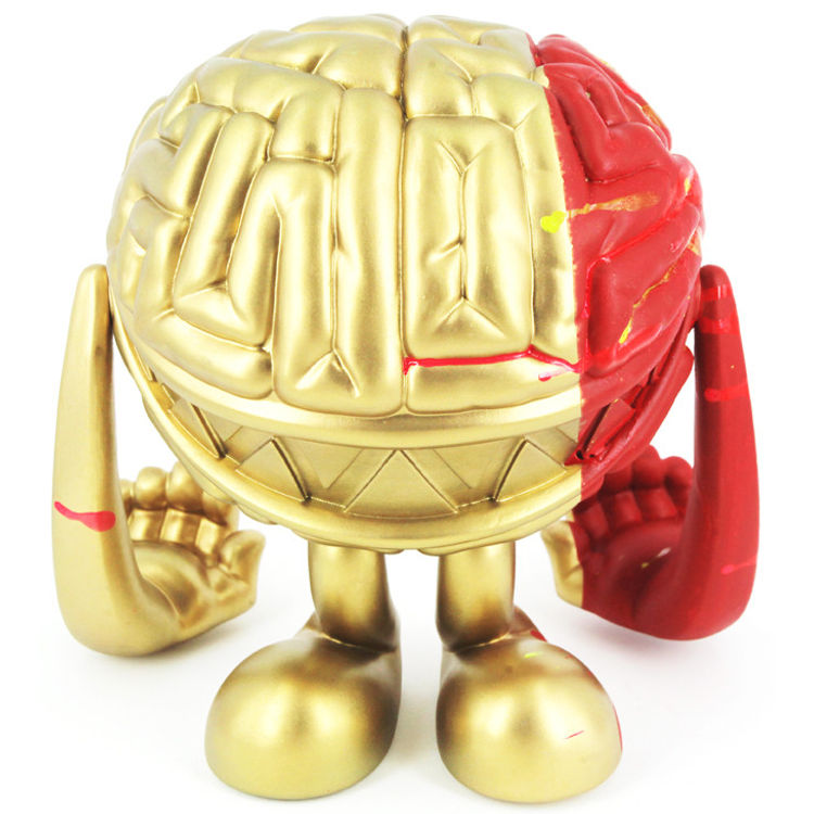Hand Painted Gold Brainlington by MR.EWOKONE by Ewok One