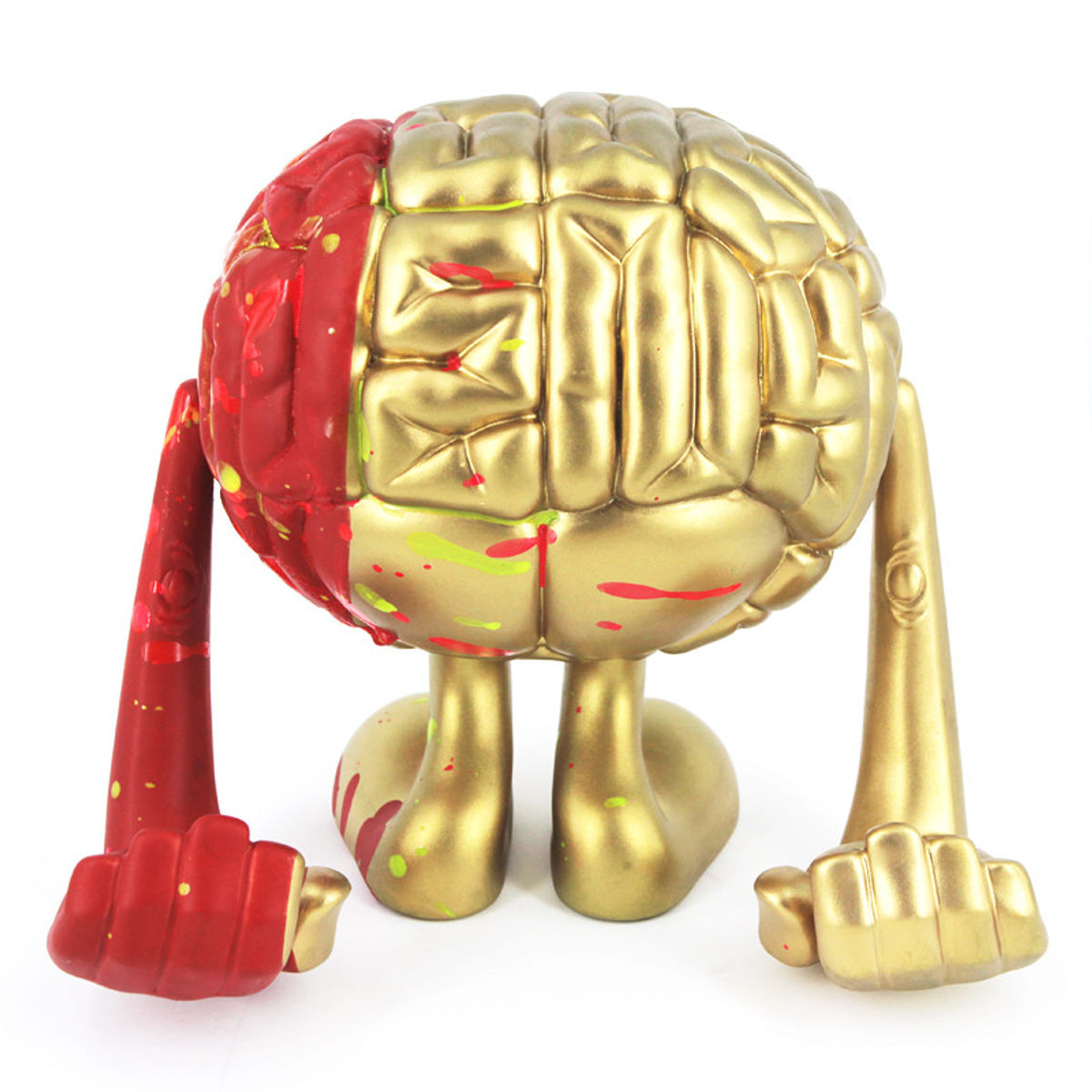 Hand Painted Gold Brainlington by MR.EWOKONE