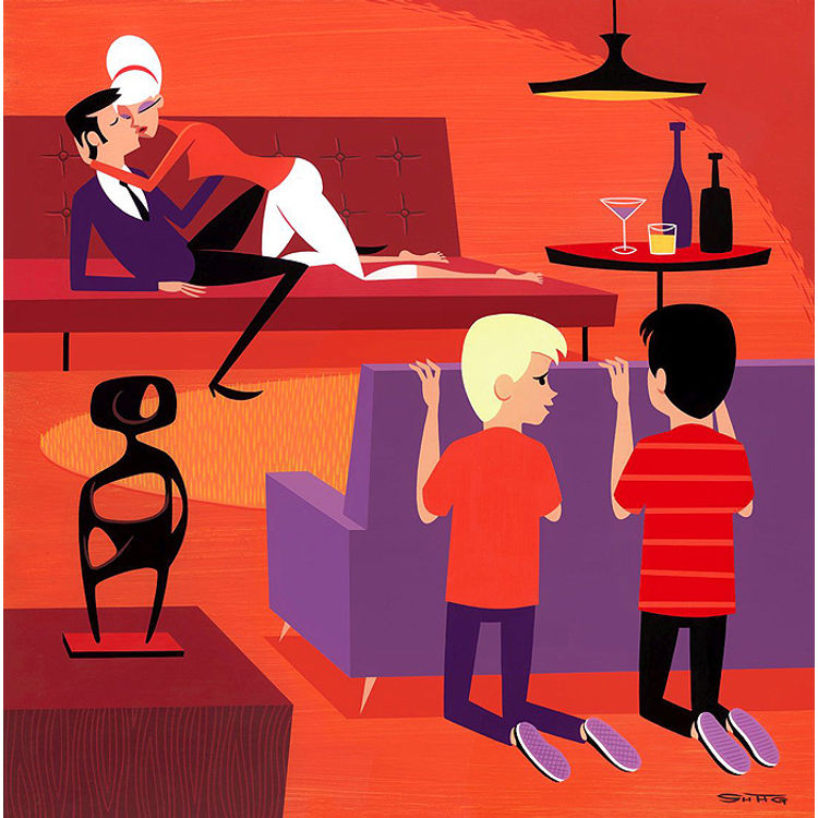 The Secret Spectators by Shag (Josh Agle)