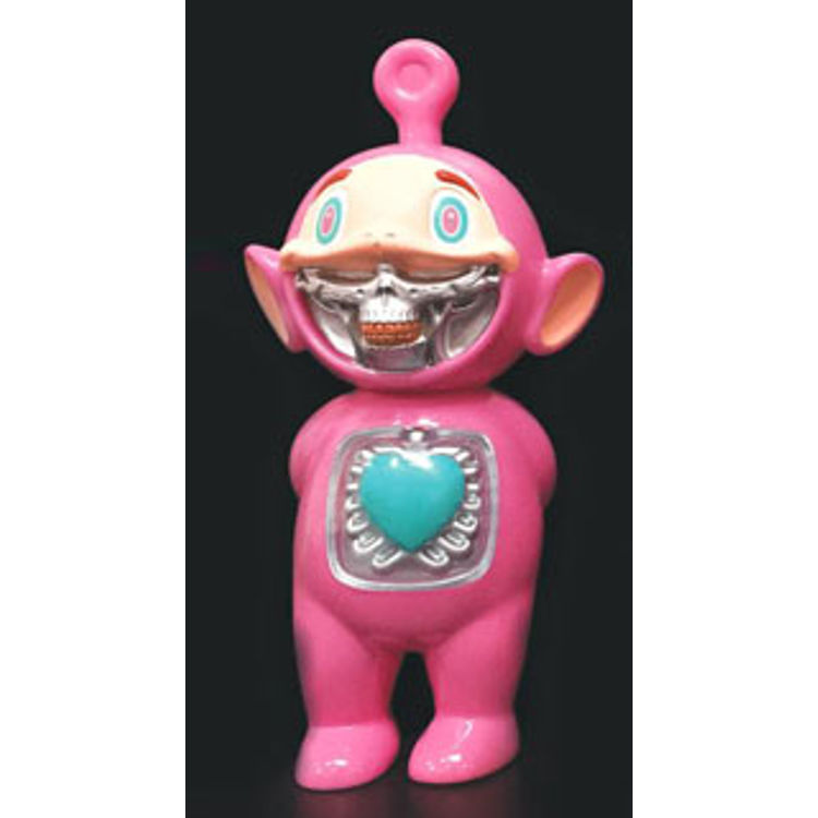 Telegrinnies Pink ( JPS Edition ) secret A 10% – number 1 to 20 clear chest cover , gold teeth by Ron English