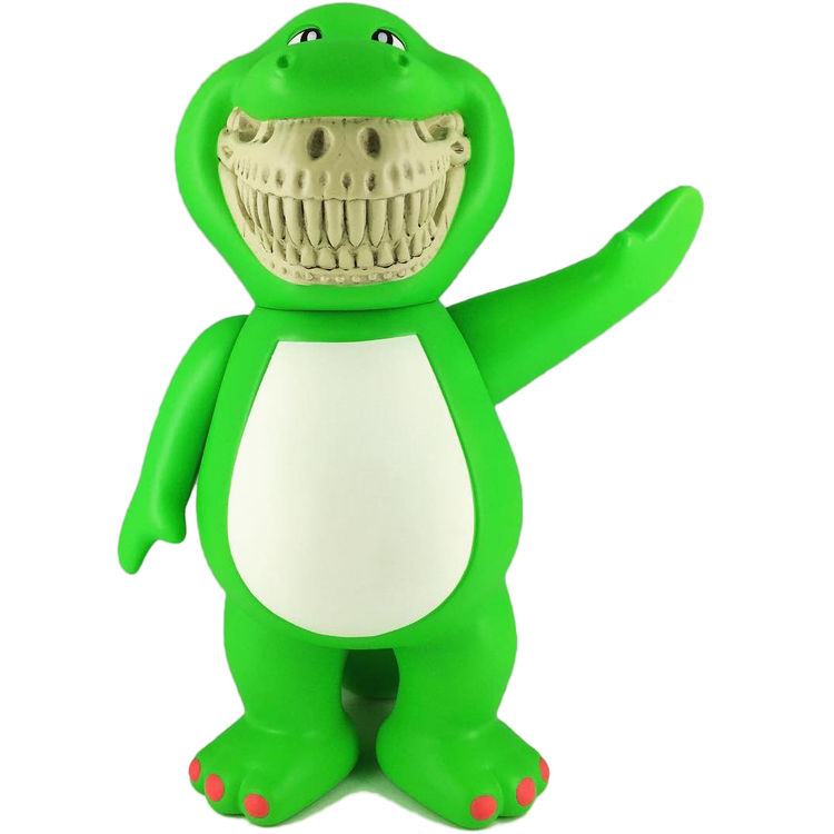 BARNEY GRIN - JPS Bubble B-Rex Grin Player 1 ( JPS EDITION ) ( Normal Grin ) by Ron English