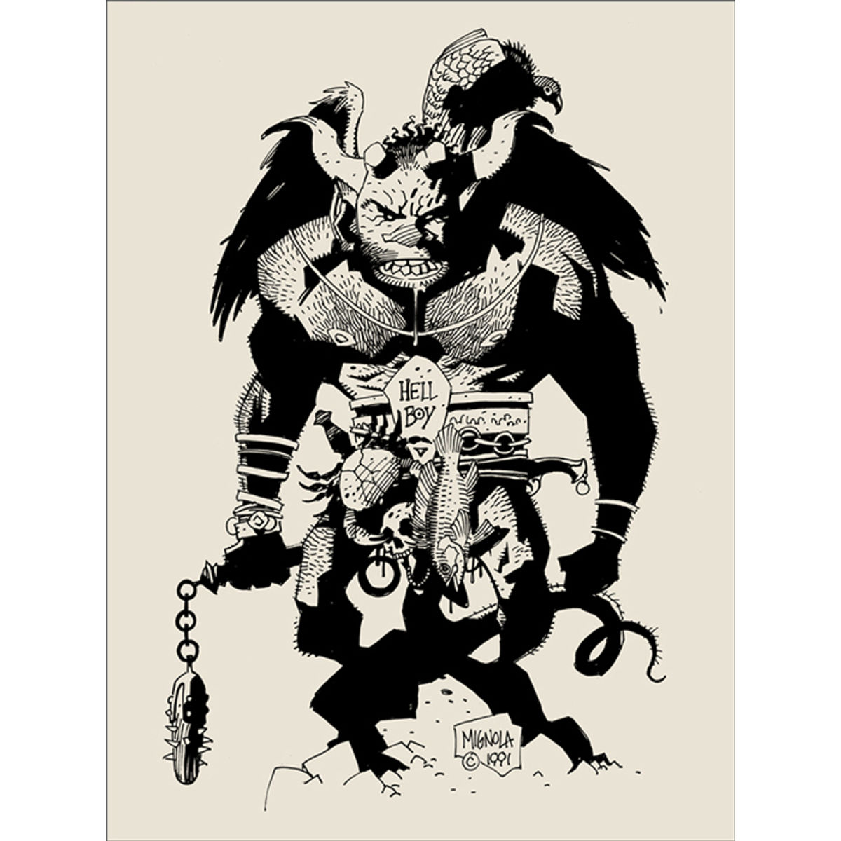 First Hellboy by Mike Mignola (Version B)