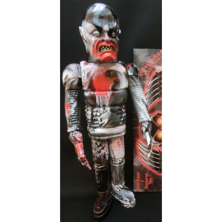 THE IRON MONSTER (SF68 limited / black-and-white marble molding / blood splash) by Miscreation Toys (Jeremi Rimel)